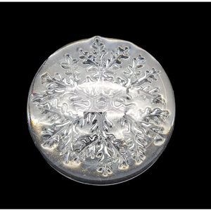 CRISTAL France Snowflake Paper Weight Garanti  24%‎ Genuine Lead Winter Holiday